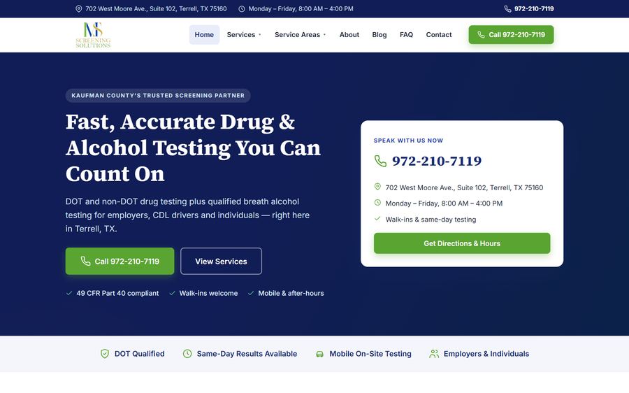IMS Screening Solutions website