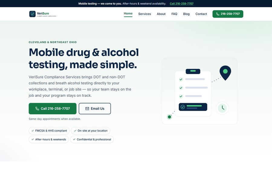 VeriSure Compliance Services website
