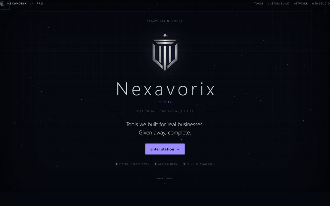 Nexavorix Pro &mdash; free business tools